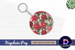 Floral Round keychain png Product Image 1