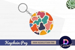 Abstract colorful Round keychain png background Product Image 1