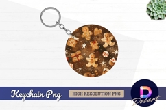 Gingerbread cookies christmas Round Keychain PNG Product Image 1