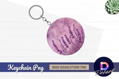Lavender floral Round Keychain PNG Product Image 1