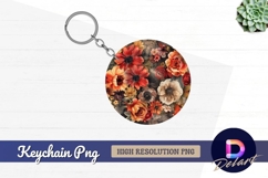 Floral arrangement for Round Keychain PNG Product Image 1