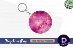 Pink nebula texture abstract Round Keychain PNG Product Image 1