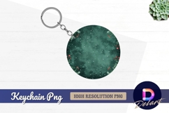 Winter green round keychain png Product Image 1