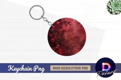 Red roses Round Keychain PNG Product Image 1