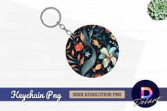 Floral pattern for Round Keychain PNG Product Image 1