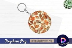 Autumn leaves on Round Keychain PNG Product Image 1