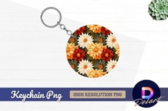 Floral pattern for Round Keychain PNG Product Image 1