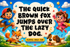Dron Boom a Playful Cartoon Font Product Image 4