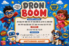 Dron Boom a Playful Cartoon Font Product Image 6