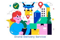 10 Drone Delivery Service Illustration Product Image 4