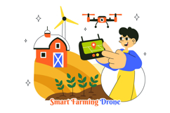 10 Smart Drone Farming Technology Illustration Product Image 4