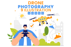 9 Aerial Drone Photography Illustration Product Image 1