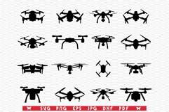 SVG Drones, Isolaited Silhouettes Product Image 1