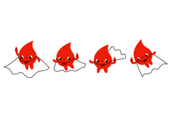 Blood Drop Superhero Clipart Medical Donor SET Product Image 3