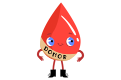 Blood Drop Characters Clipart - Medical &amp; Donor Product Image 3