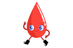 Blood Drop Characters Clipart - Medical &amp; Donor Product Image 12