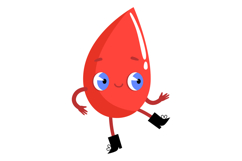 Blood Drop Characters Clipart - Medical &amp; Donor Product Image 13