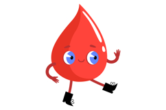 Blood Drop Characters Clipart - Medical &amp; Donor Product Image 14