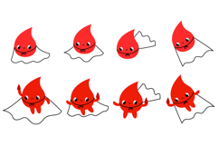 Blood Drop Superhero Clipart Medical Donor SET Product Image 1