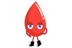 Blood Drop Characters Clipart - Medical &amp; Donor Product Image 5