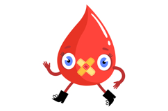 Blood Drop Characters Clipart - Medical &amp; Donor Product Image 6