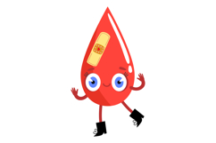 Blood Drop Characters Clipart - Medical &amp; Donor Product Image 7