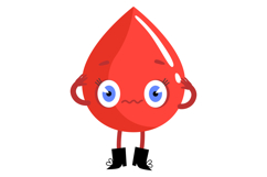 Blood Drop Characters Clipart - Medical &amp; Donor Product Image 8