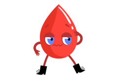 Blood Drop Characters Clipart - Medical &amp; Donor Product Image 9