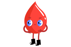 Blood Drop Characters Clipart - Medical &amp; Donor Product Image 11