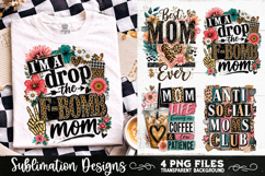 Trendy Mama PNG , Retro Collage Mama 4 Designs Sublimation Product Image 6