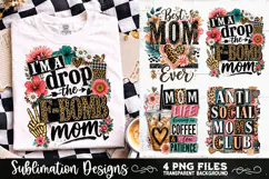 Trendy Mama PNG , Retro Collage Mama 4 Designs Sublimation Product Image 6