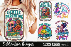 Funny Skeletons Sarcastic Retro PNG Sublimation Product Image 2