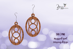 Drop oval modern earring laser cut file Product Image 2