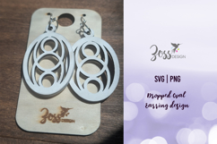Drop oval modern earring laser cut file Product Image 3