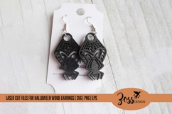 Spider Halloween Earrings SVG |Set of 3 Laser Cut &amp; Product Image 3