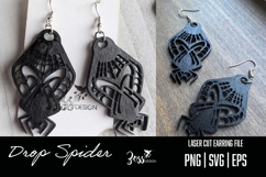 Halloween Spider Earring Laser Cut File | SVG, PNG &amp; EPS Product Image 3