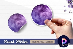 Purple smoke abstract Round Sticker PNG Product Image 1