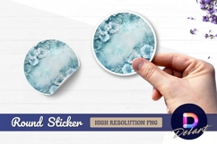 Floral ornament Round Sticker PNG Product Image 1