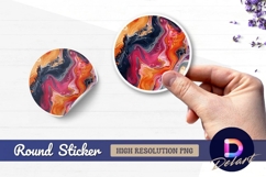Abstract marble texture background in Round Sticker PNG Product Image 1