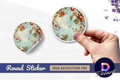 Apple tree branches Round Sticker PNG Product Image 1