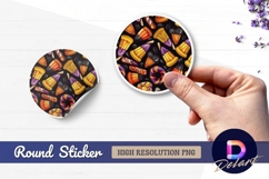 Halloween candy Round Sticker PNG Product Image 1