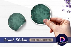 Dark green christmas Round Sticker PNG Product Image 1