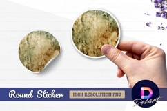Grunge textured decorative element Round Sticker PNG Product Image 1