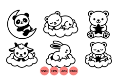 Baby Animal Svg Clipart For Nursery Decor Product Image 1