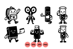 Hand Drawn School Supplies Clipart For Education Product Image 1