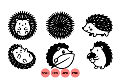 Cute Hedgehog Vector Clipart For Kids Crafts Product Image 1