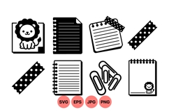 Hand Drawn Cute Lion Stationery Icon Product Image 1