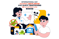 10 Drug Abuse And Illicit Trafficking Illustration Product Image 1