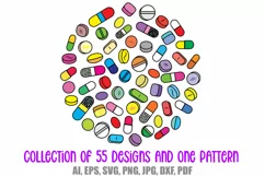 Drugs and Pills Cartoon Logo Collection by Squeeb Creative