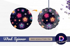 Round wind spinner stars festive Round Wind Spinner PNG Product Image 1